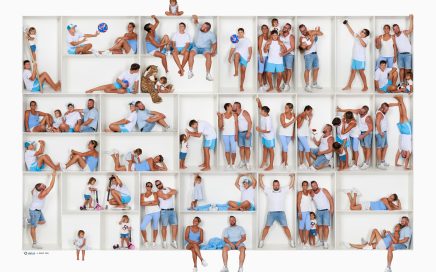 Individuelle Setzkasten-Collage als Gruppenfoto – Kreative Fotografie im Fotostudio Rebstein